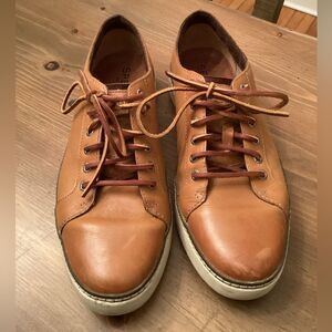 SPERRY TOP SIDER MENS 10.5M TAN LEATHER CLIPPER LTT OXFORDS SNEAKERS